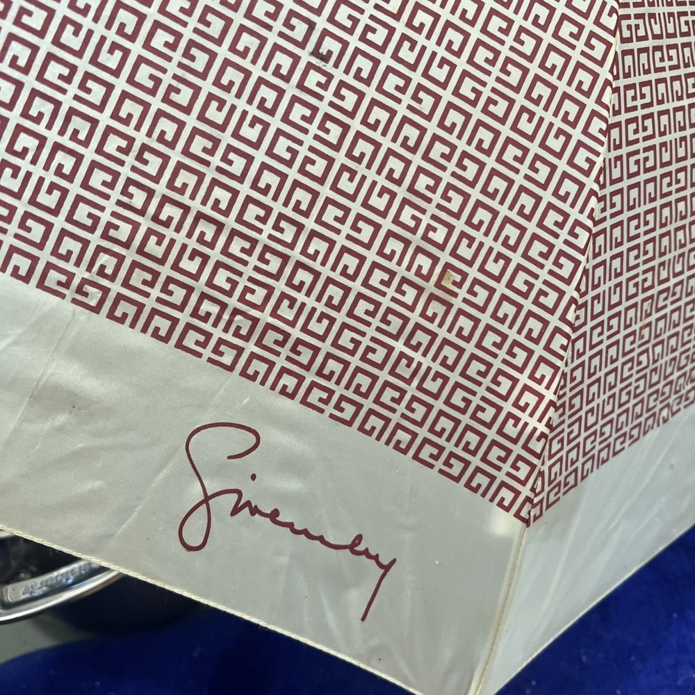 Givenchy‎ Vintage 4G Monogram Folding Umbrella Cream Burgundy Red Logo Print
